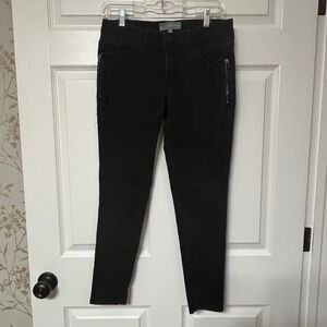 Wit and Wisdom Womens Black Zip Pocket Skinny Jeans Size 6P
